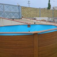 Piscina GRE fuori terra acciaio effetto legno 3,50