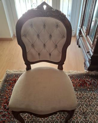 6 sedie da arredamento vintage per salottii 