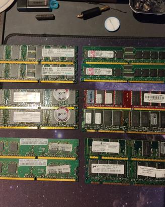 Lotto moduli ram per PC vintage