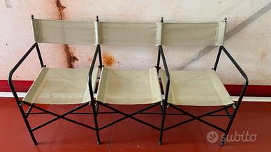 Sedia pieghevole in metallo