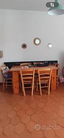 Tavolo e 6 sedie legno massello