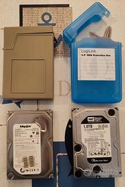 Coppia Hard Disk PC 1 TB e 500 GB con custodie