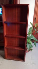 libreria a giorno in legno con