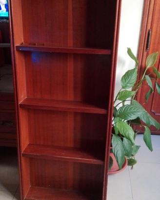 libreria a giorno in legno con