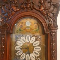 orologio a pendolo a colonna in legno di noce