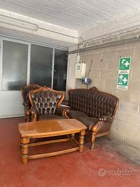 Set Salotto Vintage: divano, poltrone, tavolino