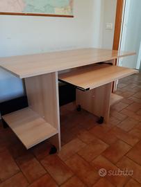 Scrivania made in italy laminata color olmo