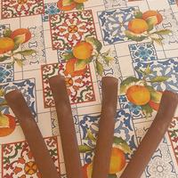 4 reggi mensole in plastica e metallo color legno