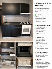 Cucina ikea 180cm