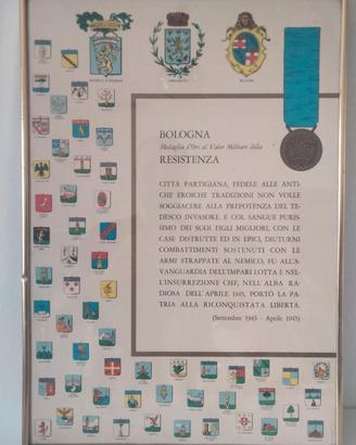WW2 Quadretto Bologna Resistenza no elmetto