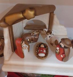 THUN Set capanna, Sacra Famiglia, bue e asinello