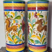 Ceramica vietrese – Coppia di vasi vietri