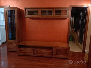 soggiorno completo noce massello 