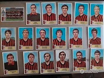 Set 18 figu Milan album calciatori panini 1971/72