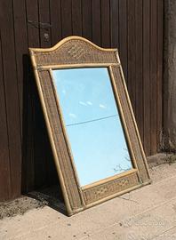 specchio credenza sedie scrivania mensole rattan 