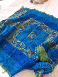 Coperta fatta a mano all'uncinetto