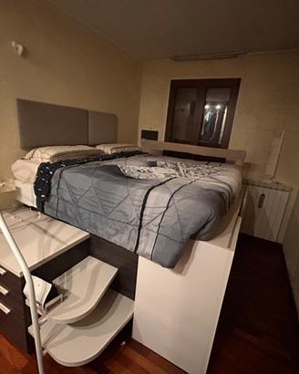 Letto Matrimoniale a Soppalco container