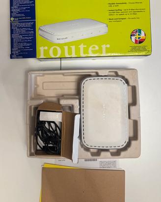 NETGEAR DG632 Modem Router ADSL scatola/aliment.