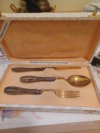 set di 3 posate in argento
