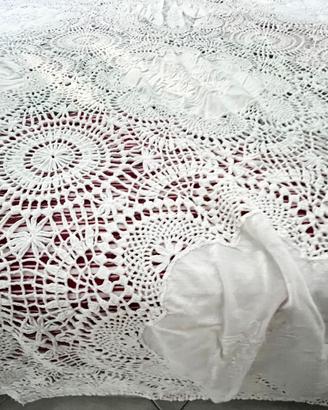 Copriletto Shabby Chic Uncinetto Filet 240x200 – V