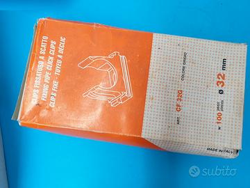 clips fissatubo a scatto diametro 32 mm PEZZI 100