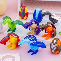 8 uova di dinosauro trasformabili colorate fake Ba