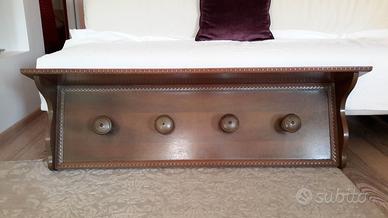 Attaccapanni cappelliera in legno da parete