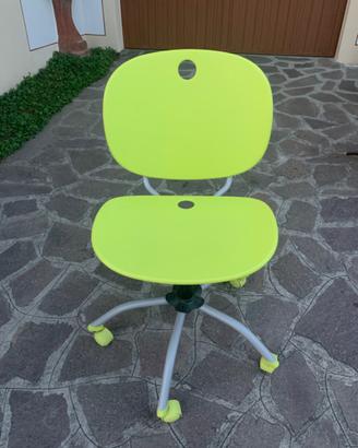 Sedia da scrivania con regolazione alzata e ruote