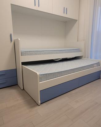 Cameretta bimbi 2 letti retrattili