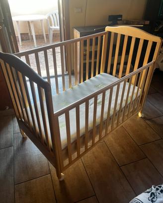 LETTINO BAMBINO CON SBARRE MATERASSO E CASSETTONE