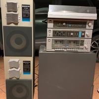 Stereo Hi-fi Sanyo anni 80 con giradischi