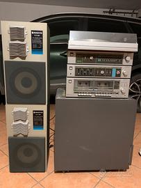 Stereo Hi-fi Sanyo anni 80 con giradischi