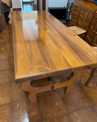 Tavolo legno e ferro battuto