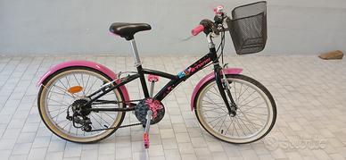 Bici da bambina Btwin 6-9 anni 20" con cestino