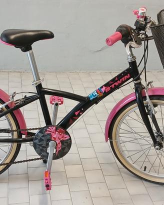 Bici da bambina Btwin 6-9 anni 20" con cestino