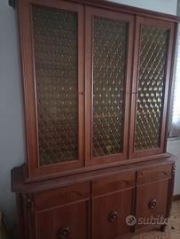 Credenza con vetrina anni 70 vintage