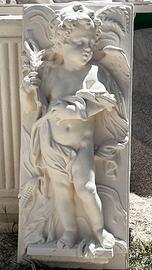 STATUA ANGELO IN BASSO RILIEVO CM 75 IN CEMENTO