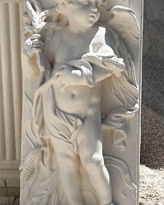 STATUA ANGELO IN BASSO RILIEVO CM 75 IN CEMENTO