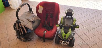 Passeggino e seggiolino chicco con quad elettrico