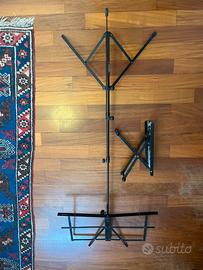 Leggio regolabile con custodia e free reggi gamba