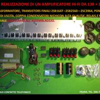KIT REALIZZAZIONE AMPLIFICATORE DA 130 + 130 WATT