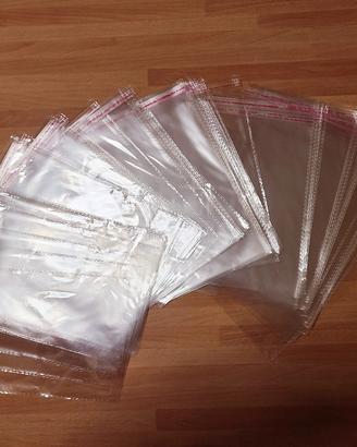 100 Bustine Custodie Manga Trasparenti con Sigillo