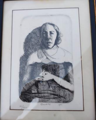 Inc. Originale G. Guindani 1925 Ritratto Donna