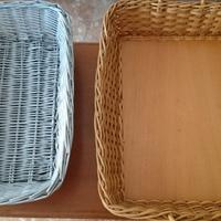 2 ceste in vimini cm. 30x45 in perfetto stato