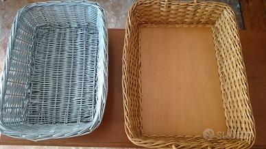 2 ceste in vimini cm. 30x45 in perfetto stato