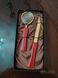 Set da scrivania tagliacarte/lente  ingrandimento