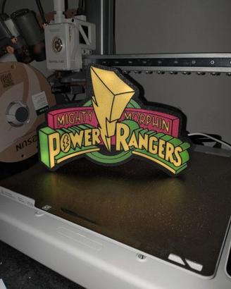 ⚡ Lampada LED Power Rangers Style – Insegna Lumino