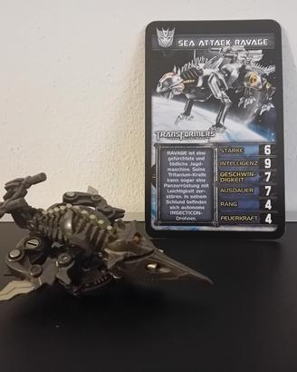 Transformers Sea attack Ravage + carta tedesco