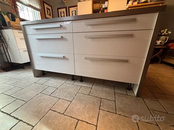 Isola cucina ikea  laccata bianca