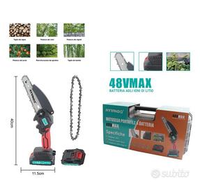 Motosega Elettrica 2 batterie + catena di scorta
